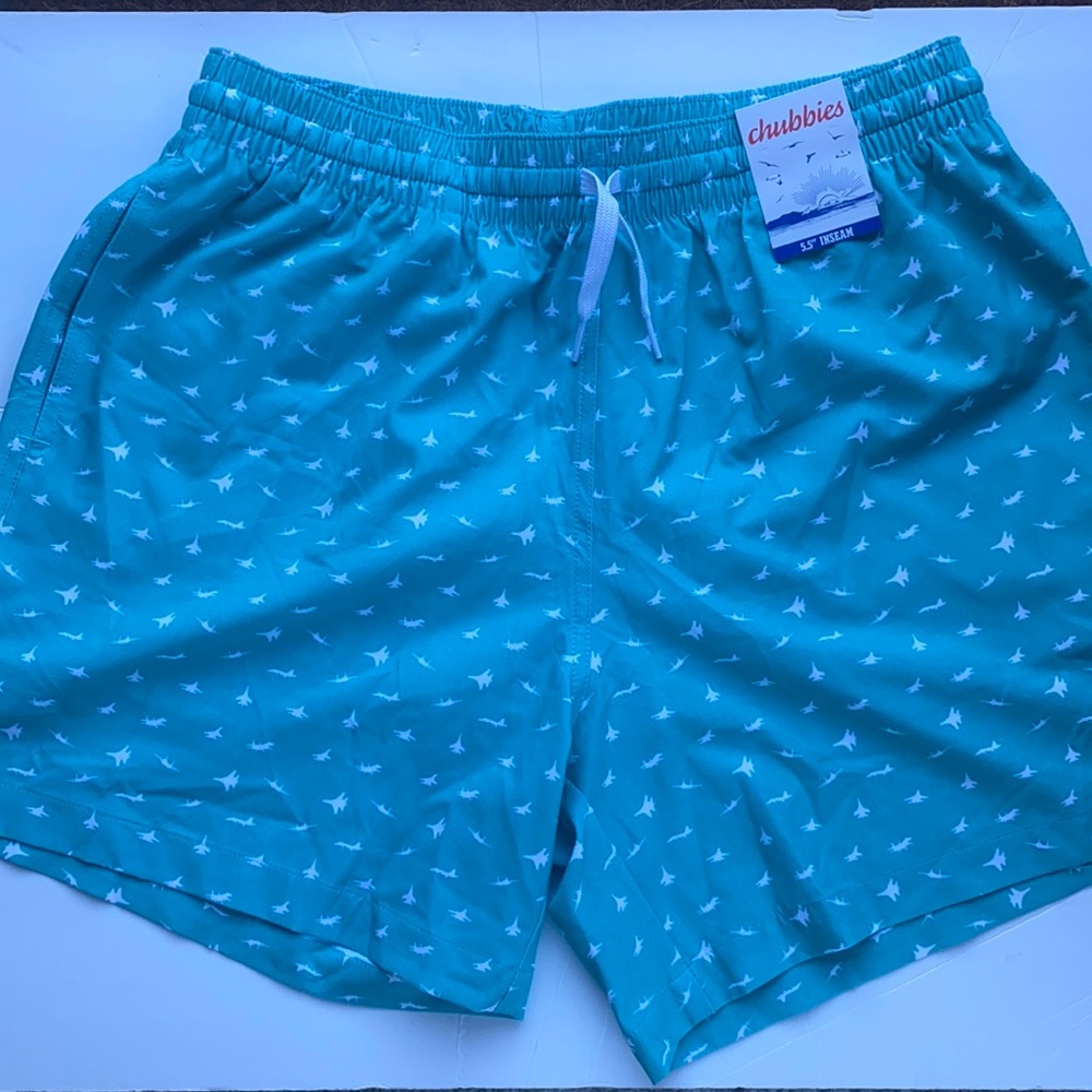 Chubbies Large NWT Nautical by Nature swim Shorts Trunks